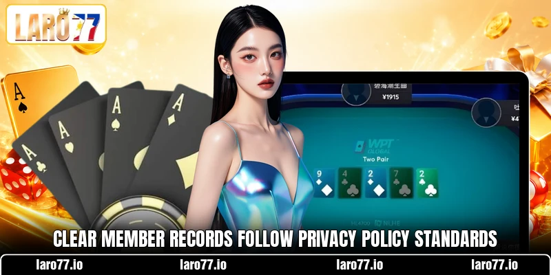 Clear member records follow privacy policy standards