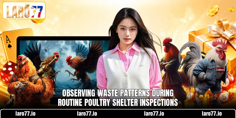 Observing waste patterns during routine poultry shelter inspections Observing waste patterns during routine poultry shelter inspections