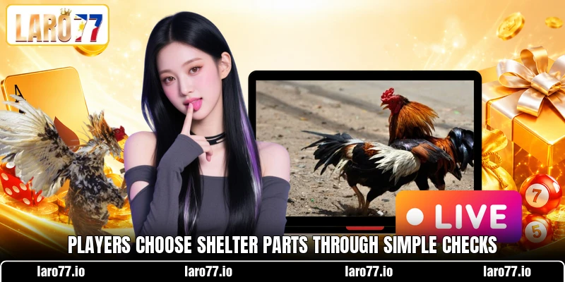 Players choose shelter parts through simple checks Players choose shelter parts through simple checks