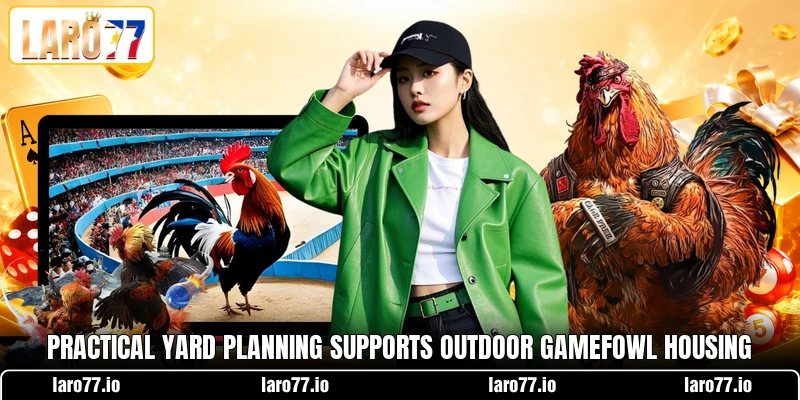 Practical yard planning supports outdoor gamefowl housing Practical yard planning supports outdoor gamefowl housing