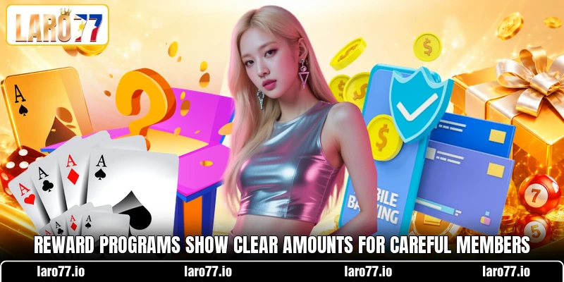 Reward programs show clear amounts for careful members Reward programs show clear amounts for careful members